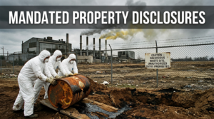 Mandated property disclosures and factory with pollution and tank removal