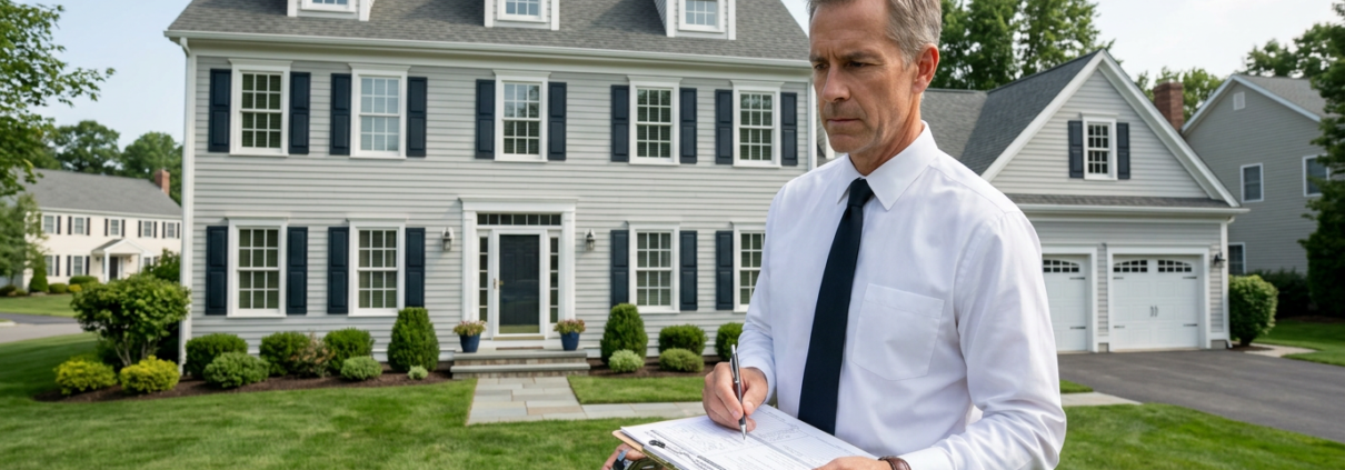 VALUATION-APPRAISAL-Appraiser working on real property
